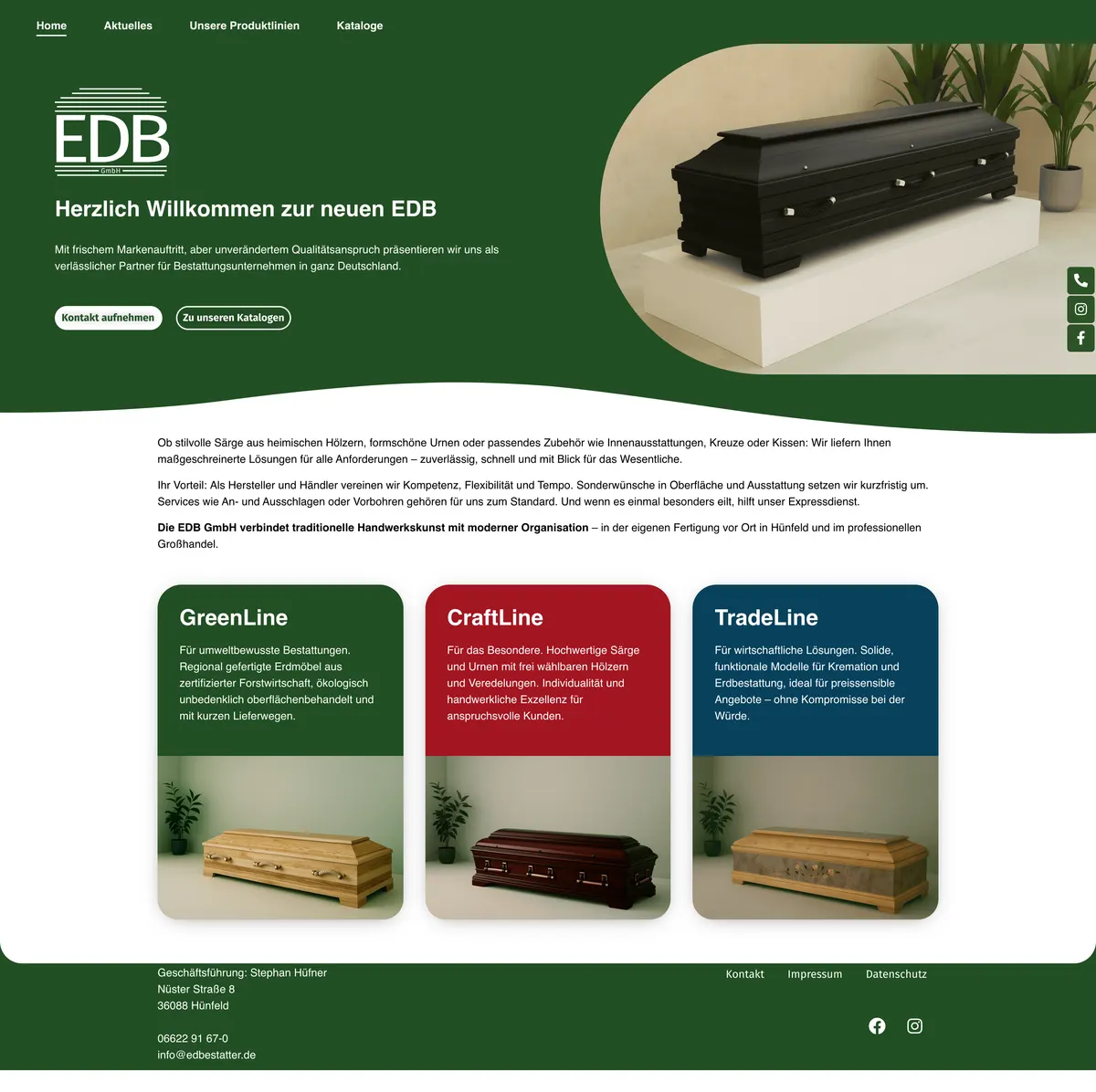Website von EDB GmbH